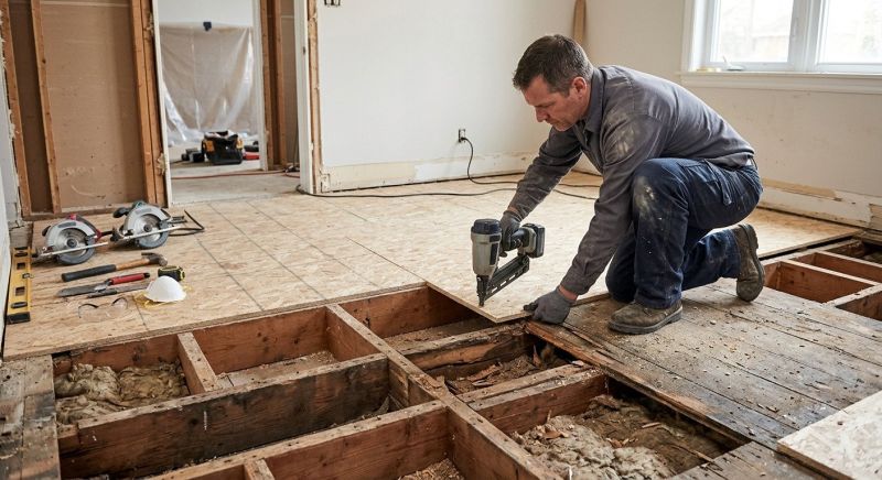 Plywood Subfloor Repair in Wilmington, NC